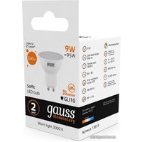 Светодиодная лампочка Gauss LED Elementary MR16 GU10 9W 3000K 13619