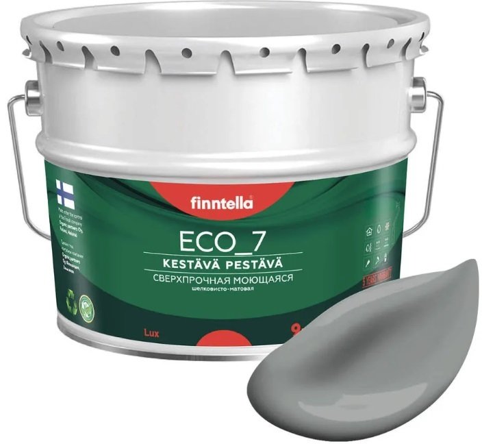 

Краска Finntella Eco 7 Tiina F-09-2-9-FL058 9 л (темно-серый)