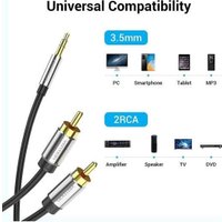 Кабель Vention BCFBH 3.5 мм jack - RCA (2 м, черный) в Бресте