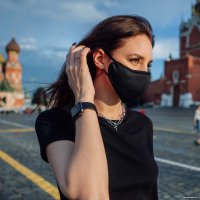 Повязка XD Design Protective Mask Set P265.871 (черный/голубой)