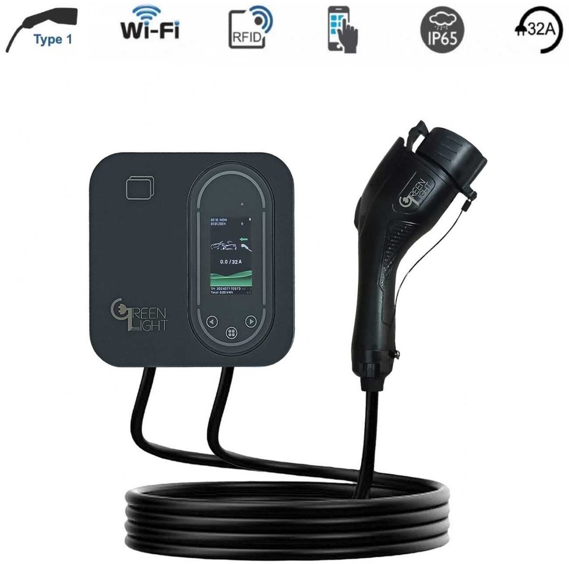 

Зарядная станция GNLT Type1 (6–32А)