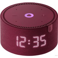 Умная колонка Яндекс Станция Мини 2 с часами (красный гранат)