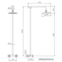 Верхний душ Ledeme L2408