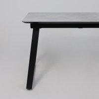 Кухонный стол Lepremo AV 1208 HPL+МДФ раздвижной 1200-1600x800 (мрамор марквина синий/черный)