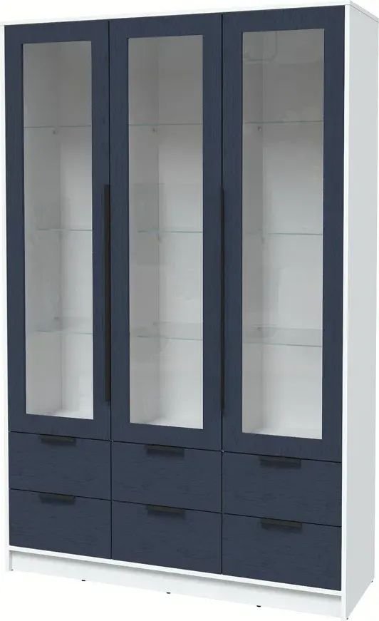 

Шкаф-витрина Интерлиния Концепт КТ-ШВ3 Глосс (белый платинум/дуб королевский)