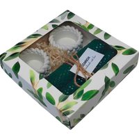 Подарочный набор Вендитио Ozarich Сувенирный с 2-мя свечами и подсвечниками Г10 (зеленый)