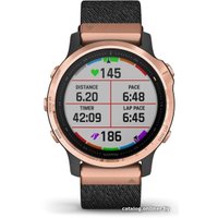 Умные часы Garmin Fenix 6s Sapphire (розовое золото/черный)