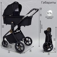 Универсальная коляска Sweet Baby Stella Plus 2в1 (черный)
