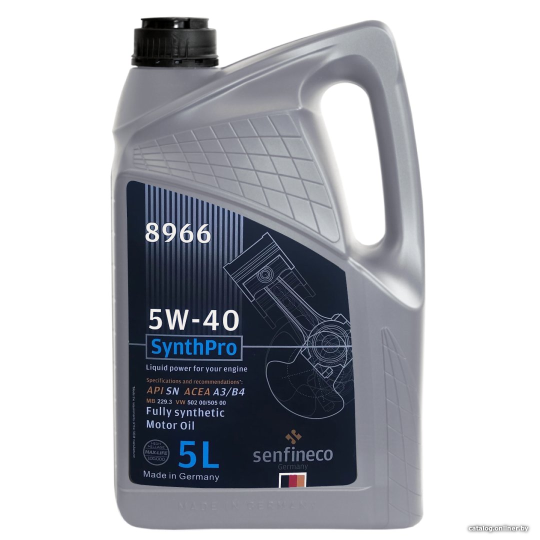 Моторное масло Senfineco SynthPro 5W-40 API SN ACEA A3/B4, 5л