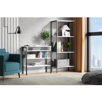 Стеллаж Mio Tesoro Mila Loft (белый/черный)