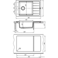 Кухонная мойка Florentina Липси-780Р (антрацит)