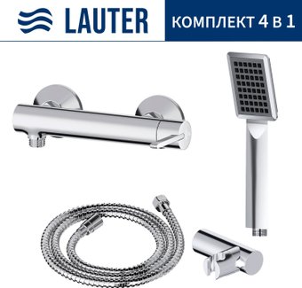 Смеситель Lauter Velvet 21СК9696С с лейкой Relexa Serene 21S00103