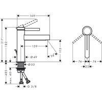 Смеситель Hansgrohe Finoris 110 76020700