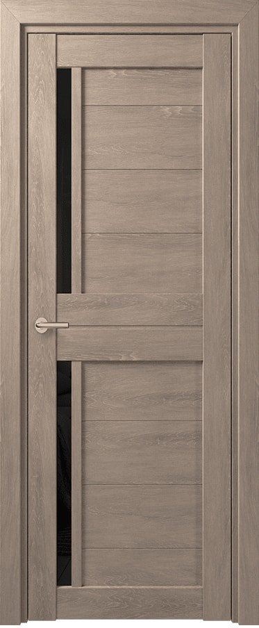 

Межкомнатная дверь Юркас Deform D17 ДО 60x200 (дуб шале седой/lacobel черный лак)