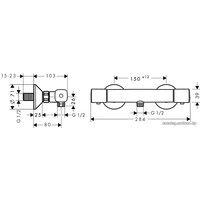 Смеситель Hansgrohe Ecostat Universal 13122000