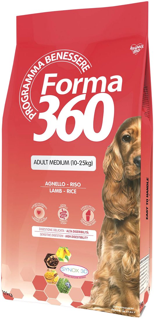 

Сухой корм для собак Pet360 Forma 360 Dog Adult Medium ягненок/рис 12 кг