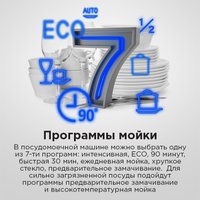 Отдельностоящая посудомоечная машина MAUNFELD MWF45220W