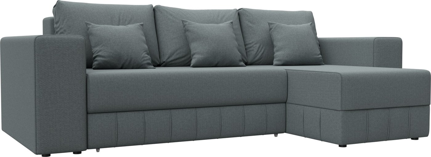 

Угловой диван Лига диванов Лига-076 универсальный 129837 (рогожка амур 07 серый)