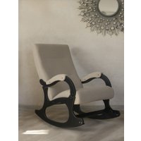 Кресло-качалка Mio Tesoro Бастион-32 (велюр бежевый/черный)