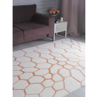 Ковер для жилой комнаты Pixel Rabbit Carving PX4003-STAN-CREAM-TERRA (0.8x1.5)