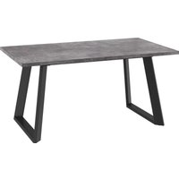 Кухонный стол Мамадома Loft lux-160 раздвижной 160-205х90 (дымчатая керамика/черный)