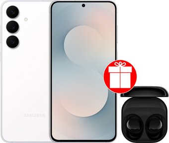 Samsung Galaxy S25 FE SM-S731B 8GB/256GB (белый) + наушники Samsung Galaxy Buds Core (черный) по акции