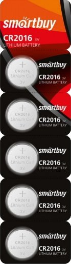 

Батарейка SmartBuy Lithium CR2016 5 шт. SBBL-2016-5B
