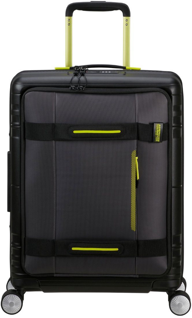 

Чемодан-спиннер American Tourister Hello Cabin Black/Lime 55 см