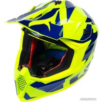 Мотошлем MT Helmets Falcon Crush B7 (XXL, глянцевый синий)