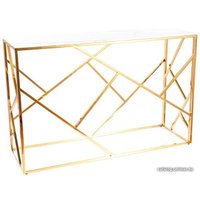 Консольный стол Signal Escada C II (эффект белого мрамора/золотой)