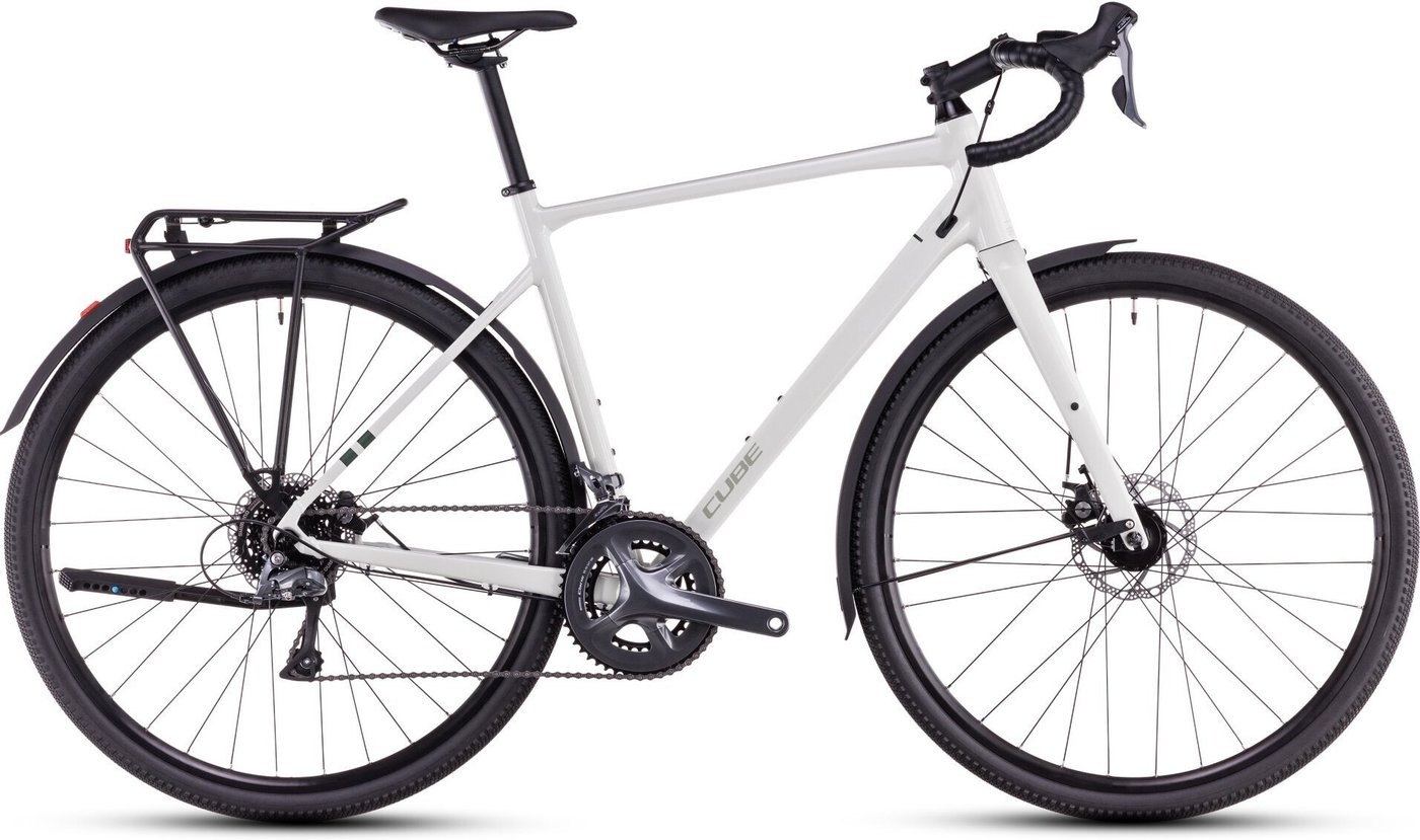 Велосипед Cube Nuroad ONE FE 28 M 2025 (белый/зеленый)