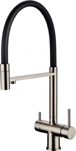 Смеситель Grocenberg GB4099 с гибким изливом (никель)