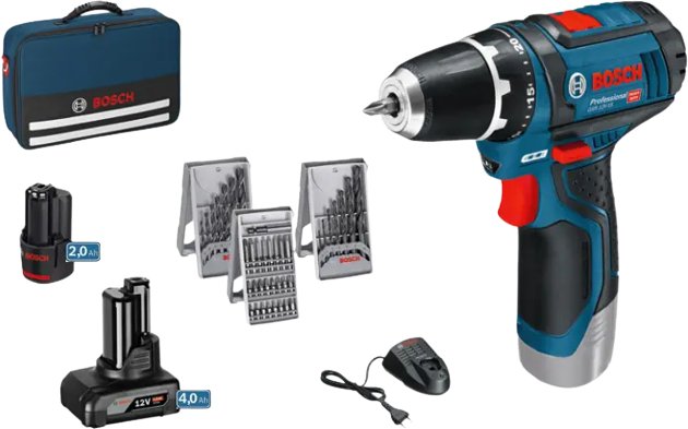 

Дрель-шуруповерт Bosch GSR 12V-15 Professional 0615990G6L (с 2-мя АКБ)