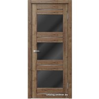 Межкомнатная дверь MDF-Techno Dominika 300 60x200 (дуб галифакс табак/лакобель черный)