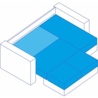 Угловой диван Сириус Лидер-13 с оттоманкой НПБ 330x165 (Eva 11 велюр черный) в Гродно