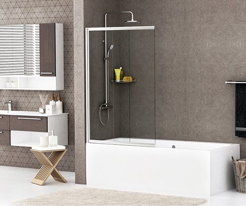 

Стеклянная шторка для ванны Wasserkraft Main 41S02-100