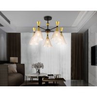 Люстра средней высоты Ambrella light Traditional TR3171/5 BK/GD