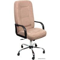 Офисное кресло Деловая обстановка Пилот Стандарт хром (светло-коричневый, микрофибра)