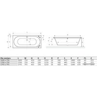 Ванна Excellent Oceana Slim 180x80 (с ножками)