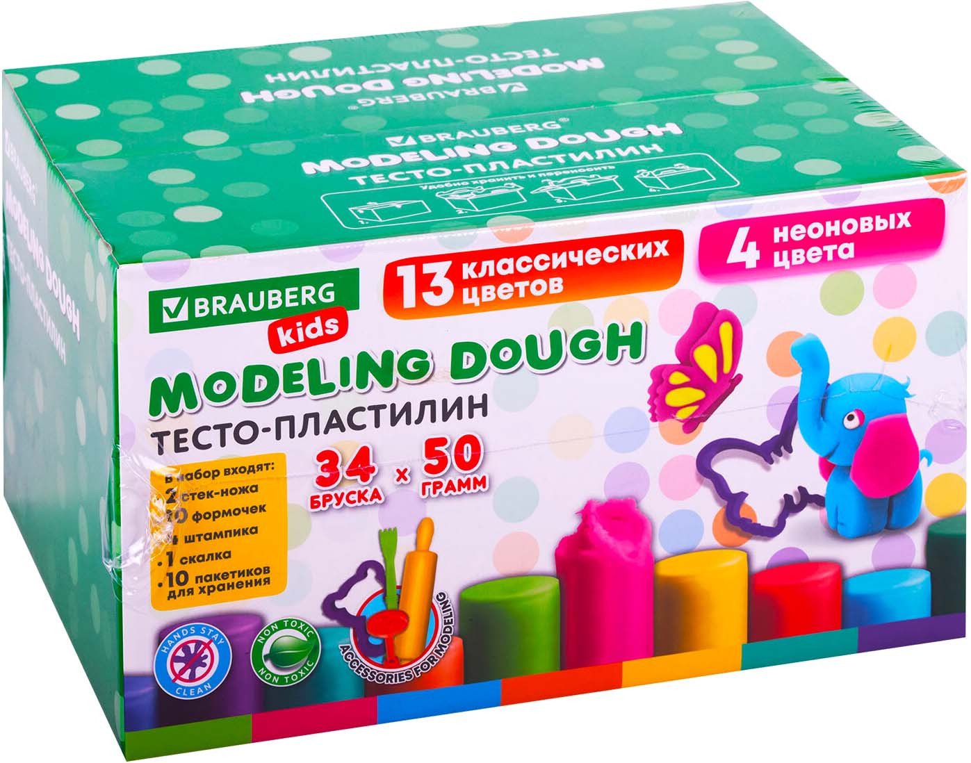 

Набор для лепки BRAUBERG Kids 106723 (34 шт)
