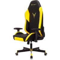 Игровое (геймерское) кресло Бюрократ Knight Neon (черный/желтый экокожа)