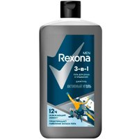  Rexona Гель для душа умывания и шампунь 3 в 1 Активный уголь 750 мл