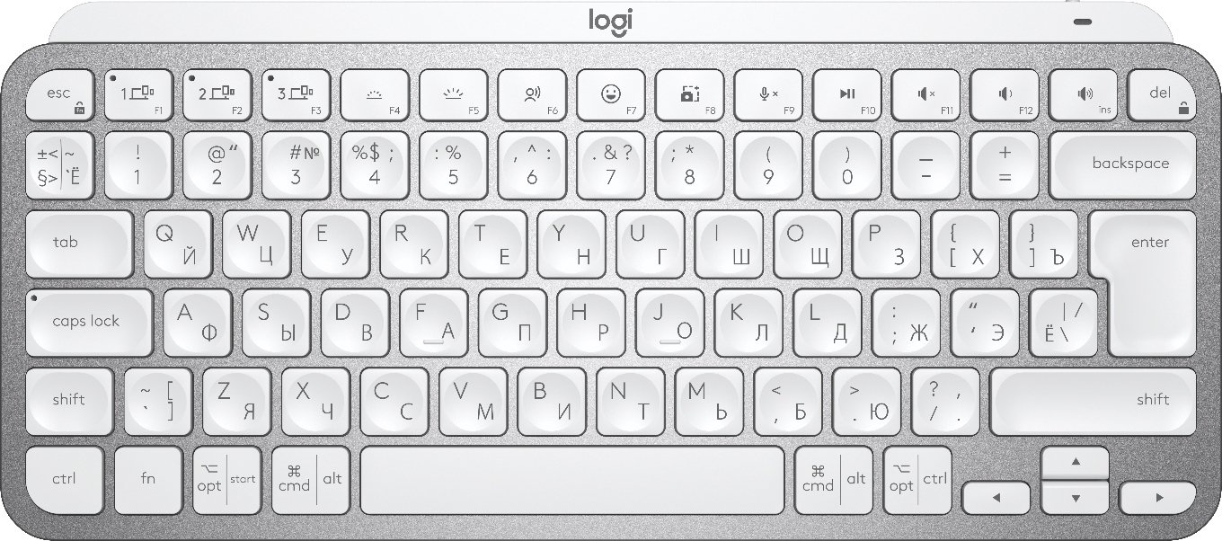 

Клавиатура Logitech MX Keys Mini 920-010502 (светло-серый)