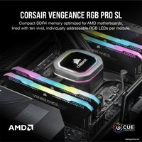 Оперативная память Corsair Vengeance RGB PRO SL 2x16ГБ DDR4 3600 МГц CMH32GX4M2Z3600C18