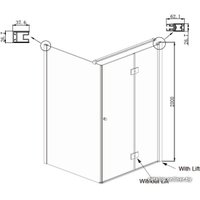 Душевой уголок Ambassador Diamond 12011106R 100х100