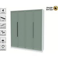 Шкаф распашной Интерлиния Концепт Тренд КТ-Ш4 (белый платинум/мята)