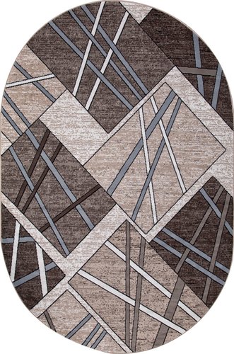 Merinos Sierra D487-OVAL-BEIGE-BROWN-2 (2x4)