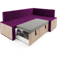 Угловой диван Мебель-АРС Таллин 191x83x121 (фиолетовый)