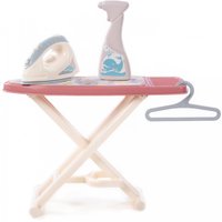 Набор хозяйственный игрушечный Полесье Утюжок с гладильной доской, пульверизатором и вешалкой 67484 (коралловый)