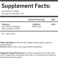 Комплекс FuelUp Vitamin A 10,000 IU (100 капсул)
